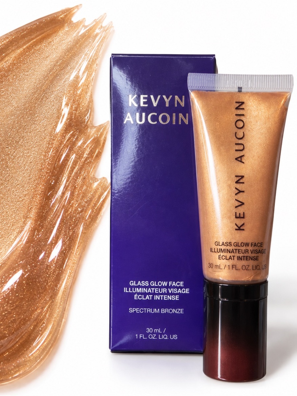 KEVYN AUCOIN Glass Glow Face Illuminator Spectrum Bronze Highlighter NWT